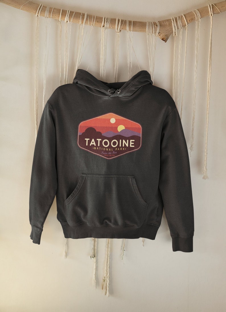 Star Wars Hoodie, Tatooine Sunset Hoodie, Star Wars Geek Parody Hoodie, Star Wars Hoodie, Tatooine Hoodie, Unisex, Luke Skywalker Hoodie image 3