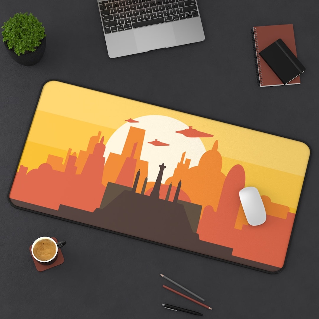Star Wars Desk Mat Coruscant Desk Mat Star Wars Mouse Pad Star Wars Gaming Desk Pad Minimalist