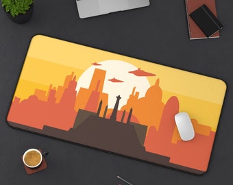 Star Wars Desk Mat | Coruscant Desk Mat | Star Wars Mouse Pad | Star Wars Gaming Desk Pad | Minimalist Art | Size "12x18"/12"x22"/"31x15.5"