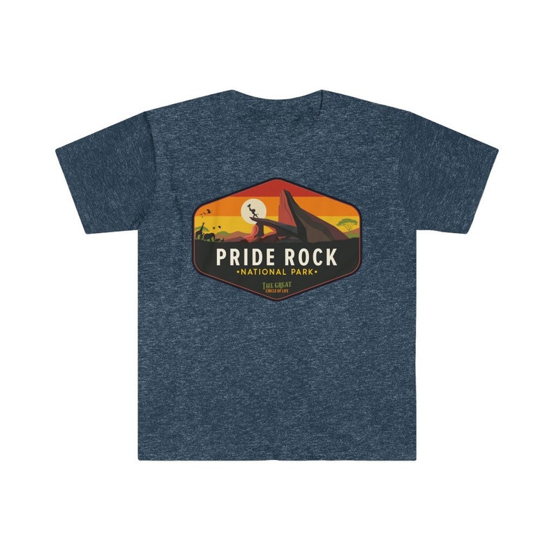 Lion King Disney T-Shirt, Pride Rock National Park Shirt, Disney Simba Shirt, Disney Lion King Shirt, Unisex, Animal Kingdom Shirt Gift Heather Navy