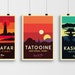 Star Wars Galaxy Posters, Star Wars Planet Attraction Posters, Star Wars Planet Art Prints, Tatooine, Endor, Star Wars Gift, Wall Art, Decor 