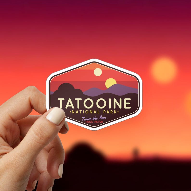 Star Wars Planets Travel Waterproof Stickers, Star Wars Stickers, Tatooine, Endor, Hoth, Mustafar, Mandalore, Kashyyyk, Star Wars Gift image 2