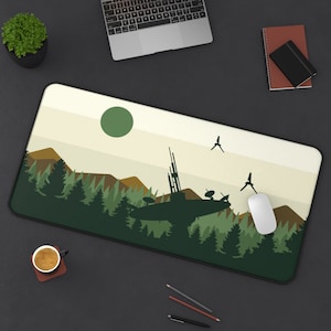 Star Wars Desk Mat | Endor Desk Mat | Star Wars Mouse Pad | Star Wars Gaming Desk Pad | Minimalist Art | Sizes "12x18"/12"x22"/"31x15.5"