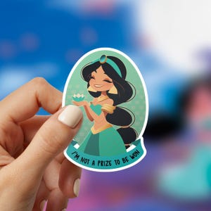 Jasmine Sticker, I'm Not a Prize to be won, aladdin stickers, aladdin jasmine, Disney Princess Stickers