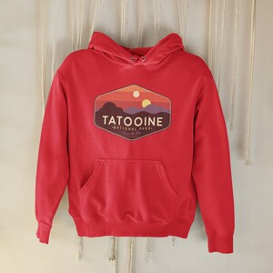 Star Wars Hoodie, Tatooine Sunset Hoodie, Star Wars Geek Parody Hoodie, Star Wars Hoodie, Tatooine Hoodie, Unisex, Luke Skywalker Hoodie Red