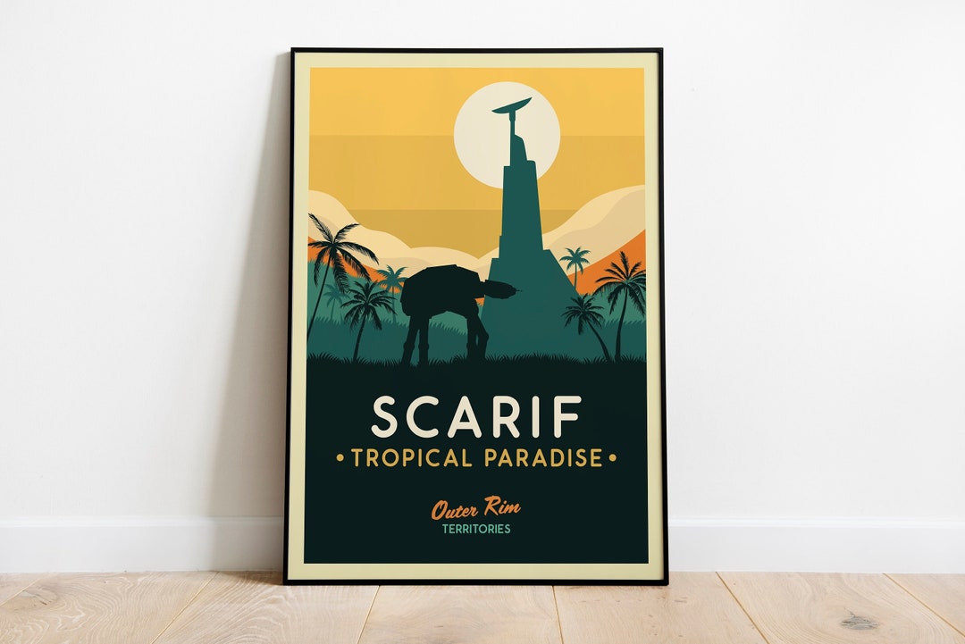 Star Wars Scarif Travel Poster, Star Wars Galaxy Posters, Star Wars ...