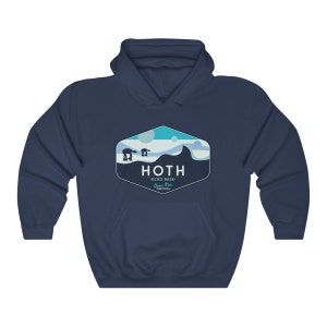 Star Wars Hoodie, Hoth Hoodie, Star Wars Geek Parody Hoodie, Hoth Echo Base Hoodie, Unisex, Galaxy's Edge Hoodie Disneyland, Geeky Star Wars Navy