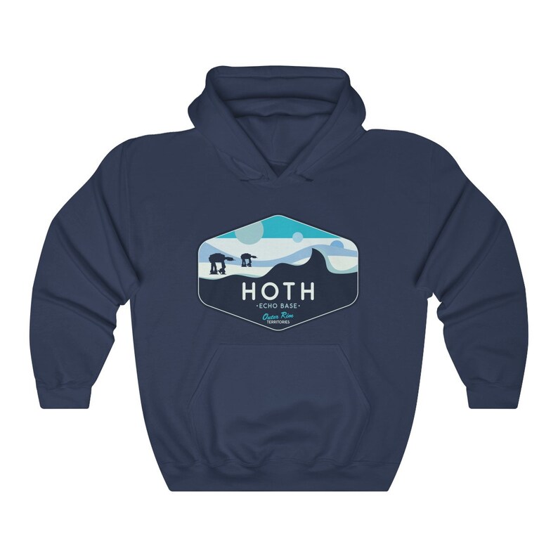 Star Wars Hoodie, Hoth Hoodie, Star Wars Geek Parody Hoodie, Hoth Echo Base Hoodie, Unisex, Galaxy's Edge Hoodie Disneyland, Geeky Star Wars Navy