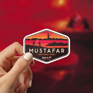 Star Wars Planets Travel Waterproof Stickers, Star Wars Stickers, Tatooine, Endor, Hoth, Mustafar, Mandalore, Kashyyyk, Star Wars Gift image 4