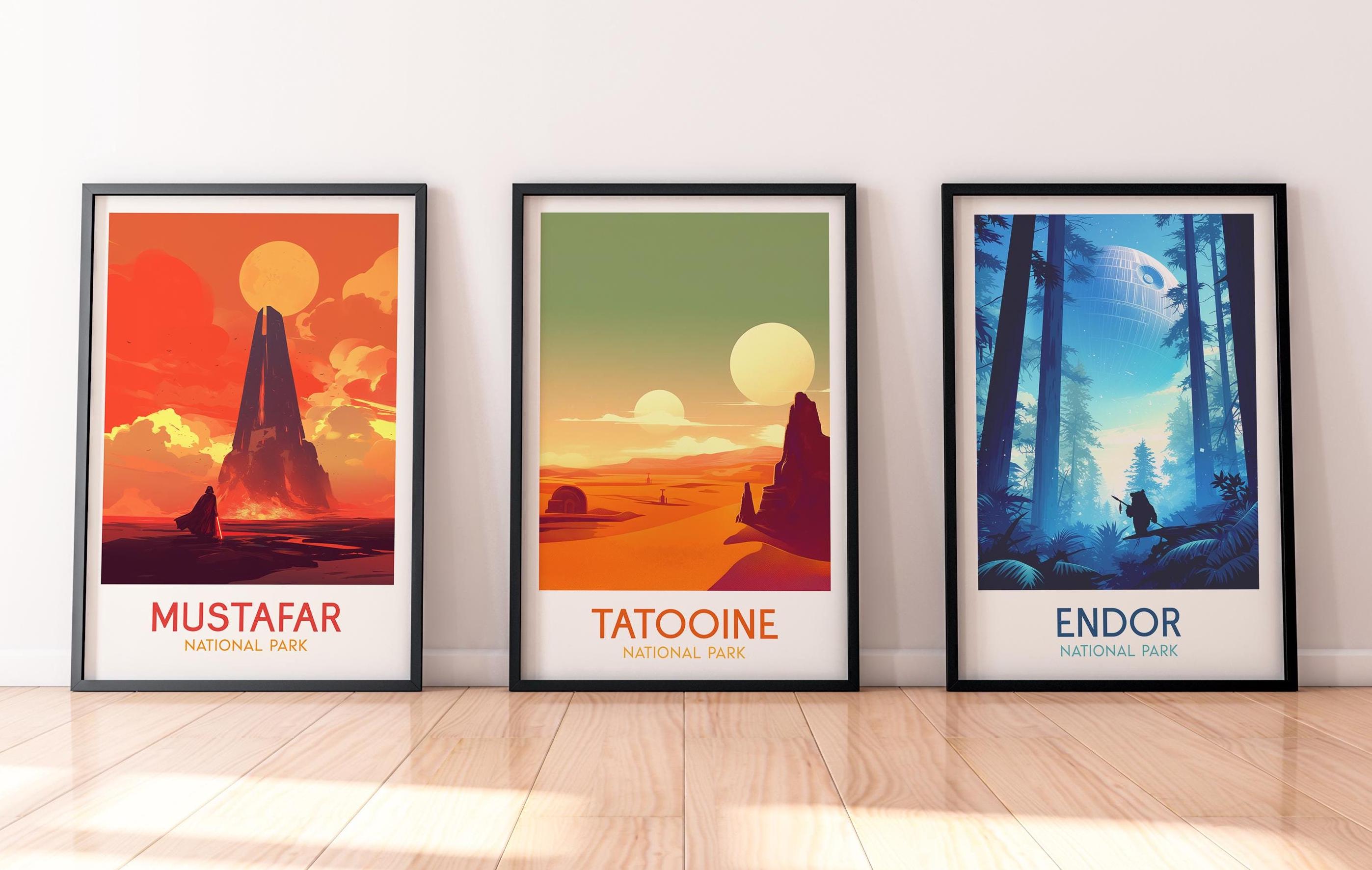 スター・ウォーズ国立公園ポスターセット：旅行アートプリント - Etsy 日本