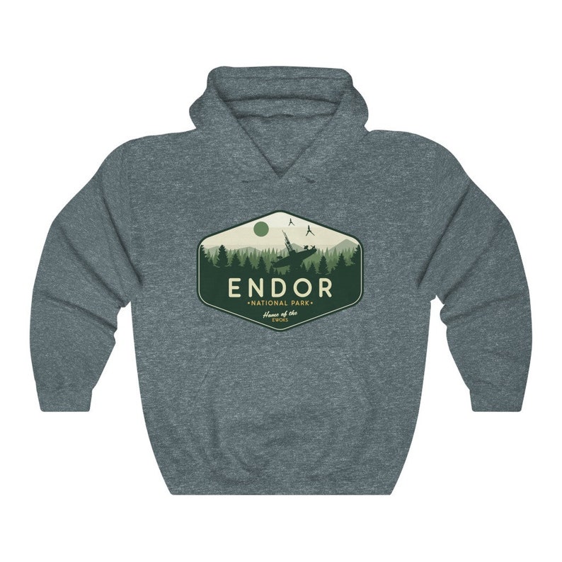 Star Wars Hoodie, Endor National Park Hoodie, Star Wars Geek Parody Hoodie, Endor Hoodie, Unisex, Skywalker, Star Wars Gift, Sweatshirt Dark Heather