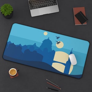 Star Wars Desk Mat | Naboo Desk Mat | Star Wars Mouse Pad | Star Wars Gaming Desk Pad | Minimalist Art | Sizes &quot;12x18&quot;/12&quot;x22&quot;/&quot;31x15.5&quot;