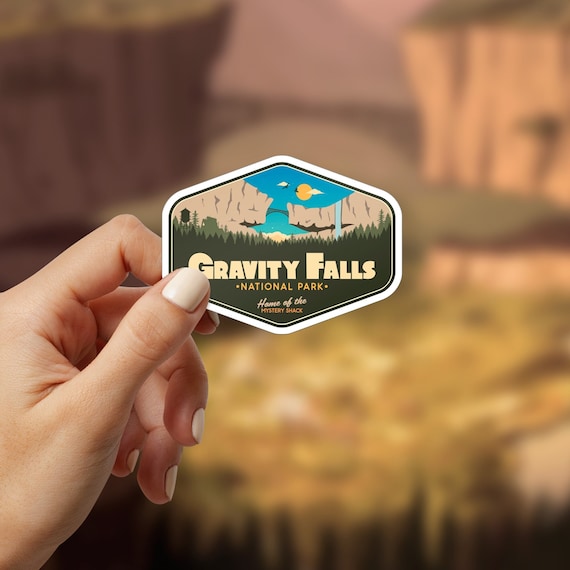 Gravity Falls National Park Sticker, Gravity Falls Sticker, Gravity Falls Decal, Gravity Falls Gift, Dipper & Mabel Pines Sticker, Vinyl