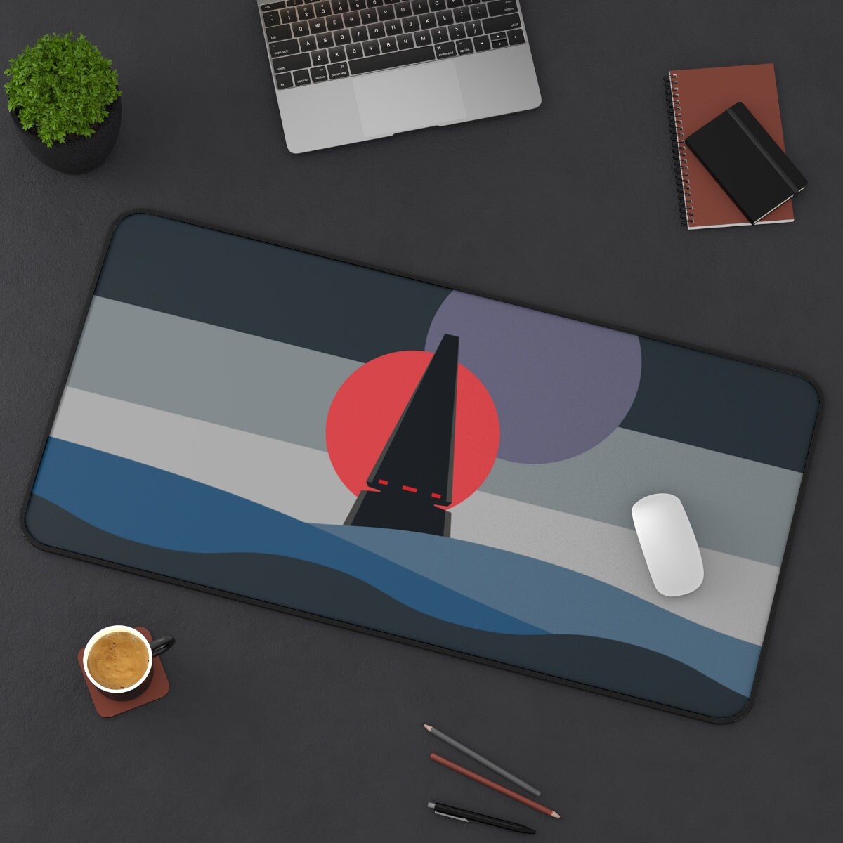 Star Wars Desk Mat | Nur Moon Desk Mat | Star Wars Mouse Pad | Star Wars Gaming Desk Pad | Minimalist Art | Sizes "12x18"/12"x22"/"31x15.5"