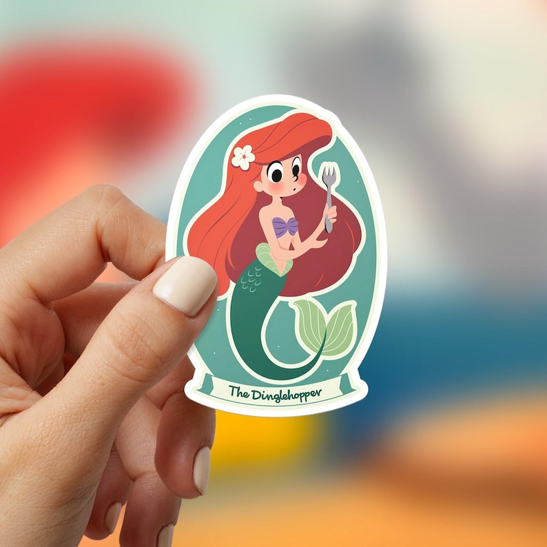 Ariel Dinglehopper Sticker, Little Mermaid Sticker