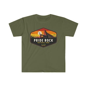 Lion King Disney T-Shirt, Pride Rock National Park Shirt, Disney Simba Shirt, Disney Lion King Shirt, Unisex, Animal Kingdom Shirt Gift Military Green