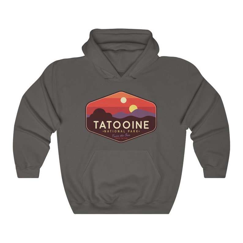 Star Wars Hoodie, Tatooine Sunset Hoodie, Star Wars Geek Parody Hoodie, Star Wars Hoodie, Tatooine Hoodie, Unisex, Luke Skywalker Hoodie Charcoal