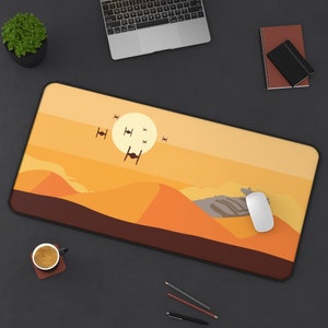Star Wars Desk Mat | Jakku Desk Mat | Star Wars Mouse Pad | Star Wars Gaming Desk Pad | Minimalist Art | Sizes &quot;12x18&quot;/12&quot;x22&quot;/&quot;31x15.5&quot;
