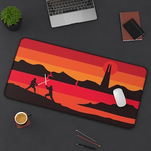 Star Wars Desk Mat | Mustafar Desk Mat | Star Wars Mouse Pad | Star Wars Gaming Desk Pad | Minimalist Art | Sizes &quot;12x18&quot;/12&quot;x22&quot;/&quot;31x15.5&quot;