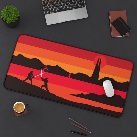 Star Wars Desk Mat Mustafar Desk Mat Star Wars Mouse Pad Star Wars Gaming Desk Pad Minimalist Art Sizes 12x18 12x22 31x15.5 Etsy