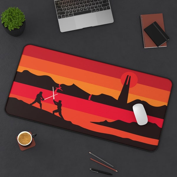 Star Wars Desk Mat / Mustafar Desk Mat / Star Wars Mouse Pad / Star Wars Gaming Desk Pad / Minimalist Art / Tamaños "12x18"/12"x22"/"31x15.5"
