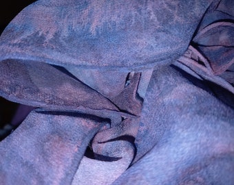 Foulard en mousseline de soie à motifs peint à la main 180x45