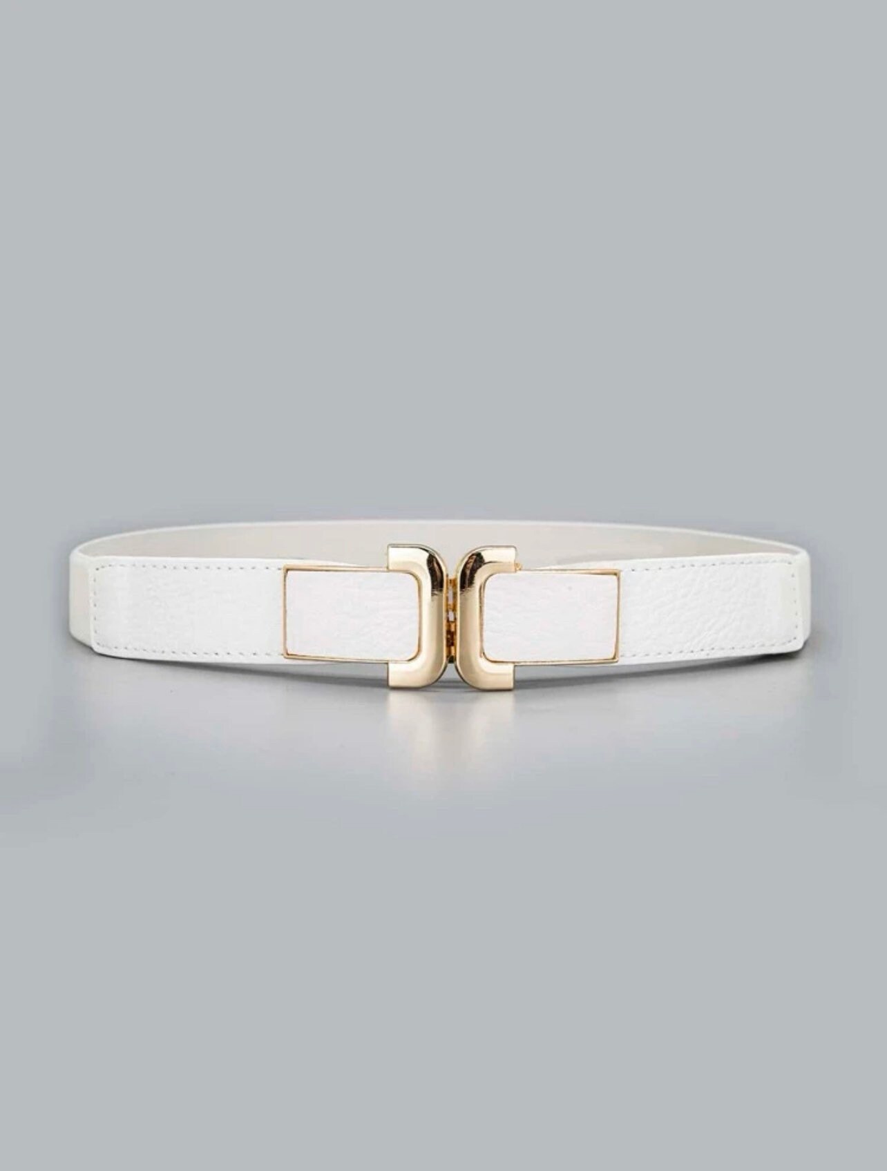 White/Golden Single discount 56% WOMEN FASHION Accessories Belt White NoName Elastic white belt 
