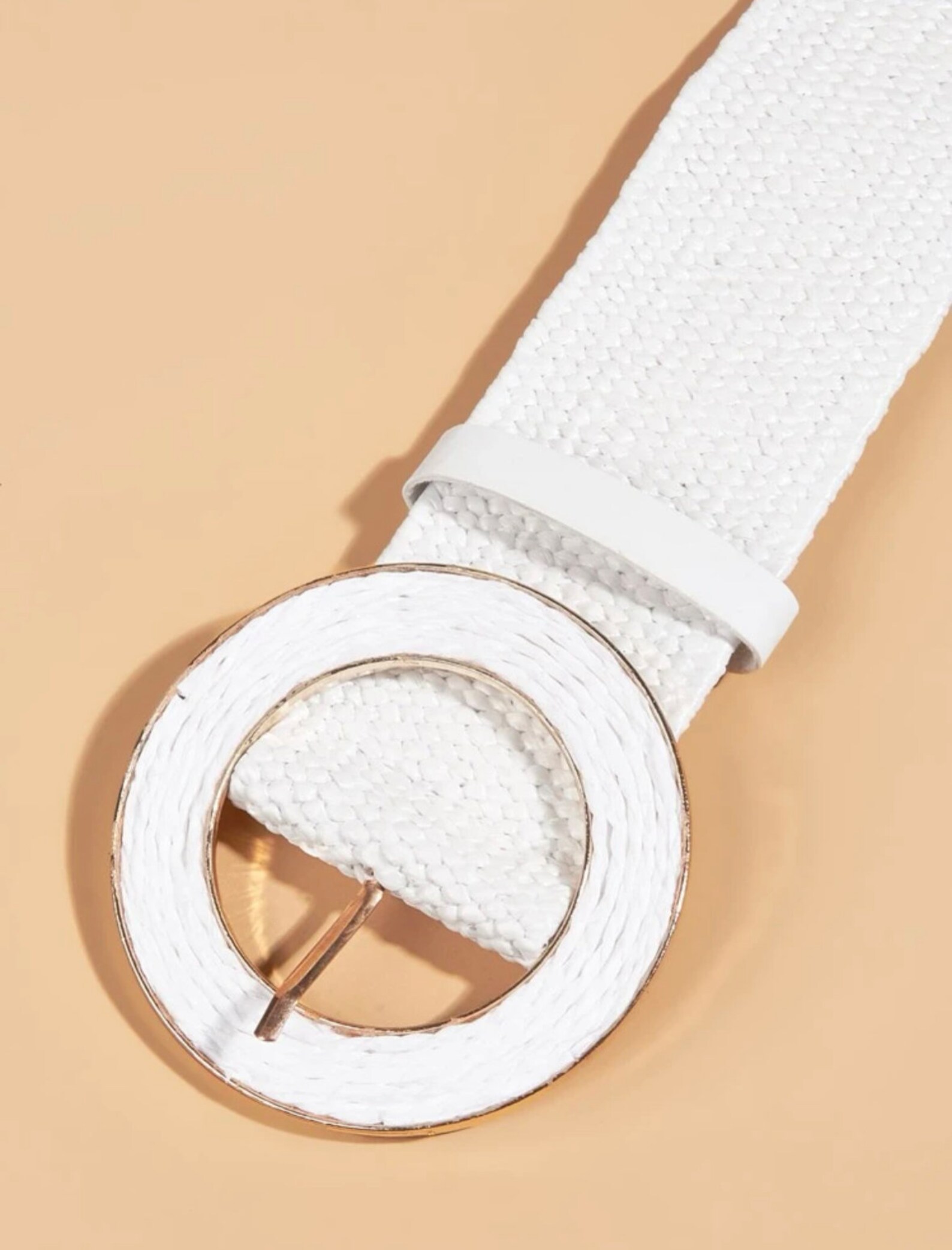 White Woven Belts Round Buckle Straw Belts Raffia Belts Etsy