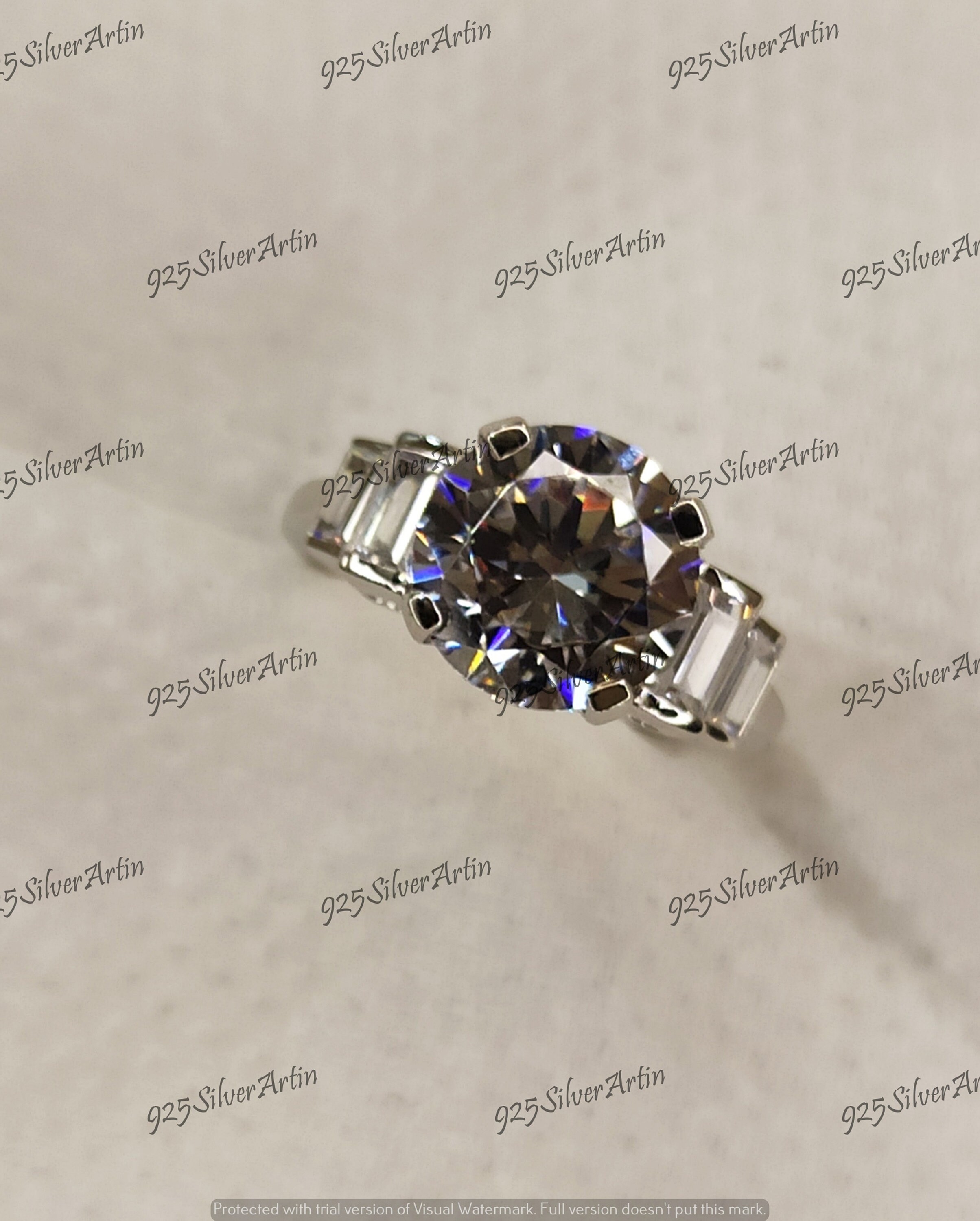 Titanic Jewellery 2.30ct White Round Cut Diamond Engagement Etsy