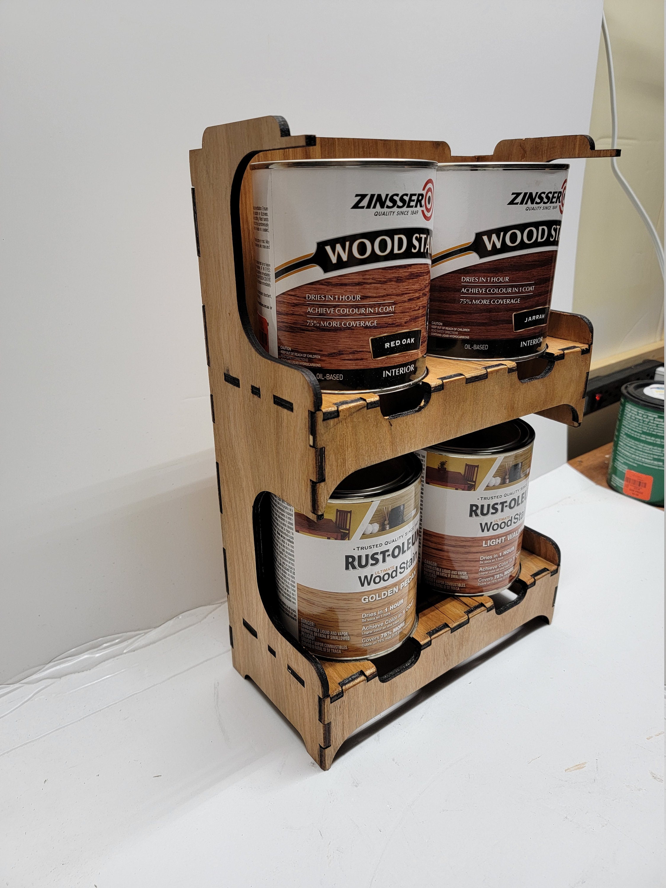 32oz Stain or Paint Can Display Wall Rack Etsy