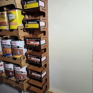 Wall Rack for 1lb Screw Boxes 3mm and 5mm with 6 box and 5 box plans