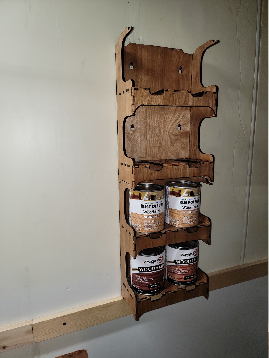 32oz Stain or Paint Can Display Wall Rack Etsy