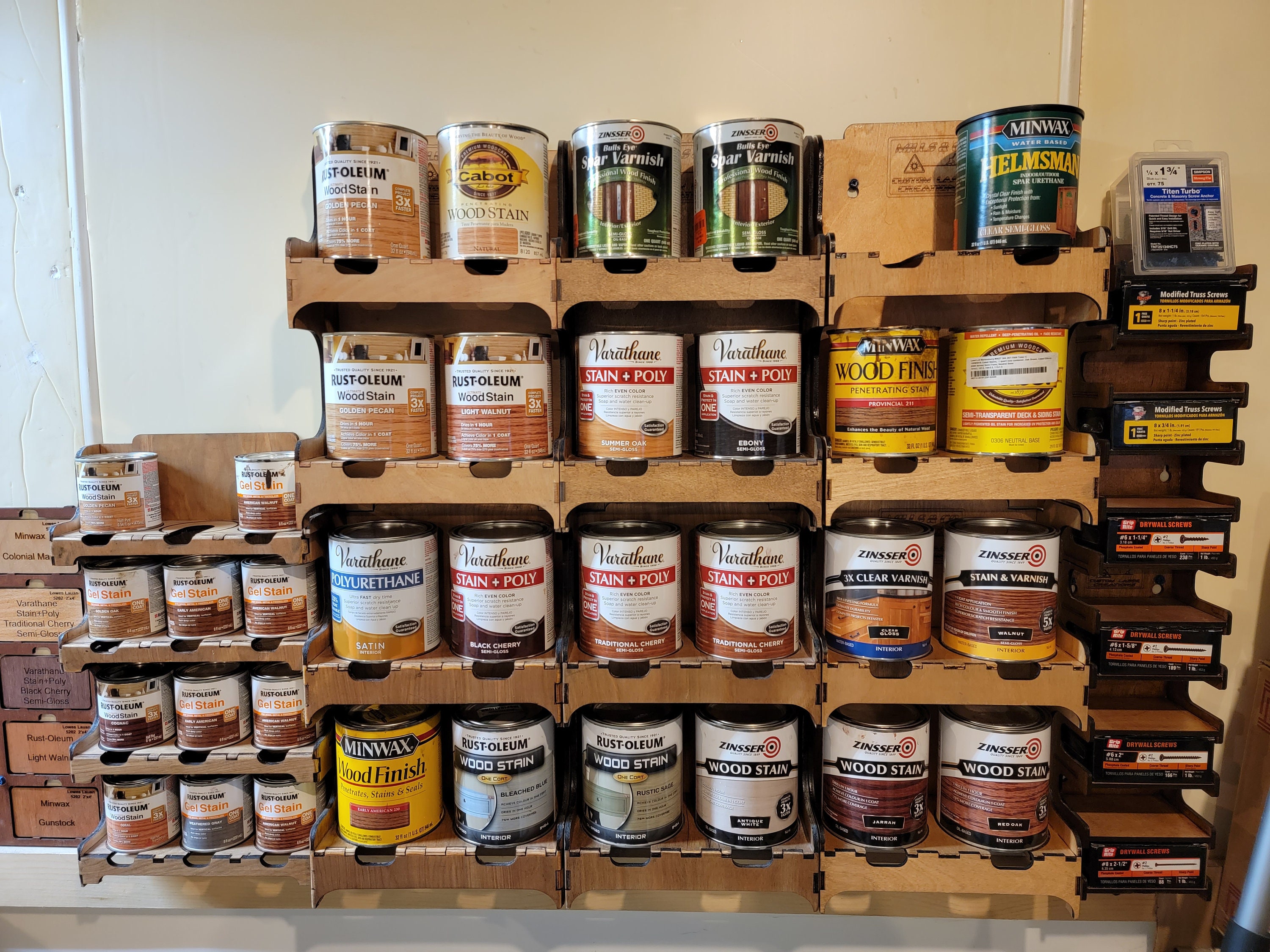 32oz Stain or Paint Can Display Wall Rack Etsy
