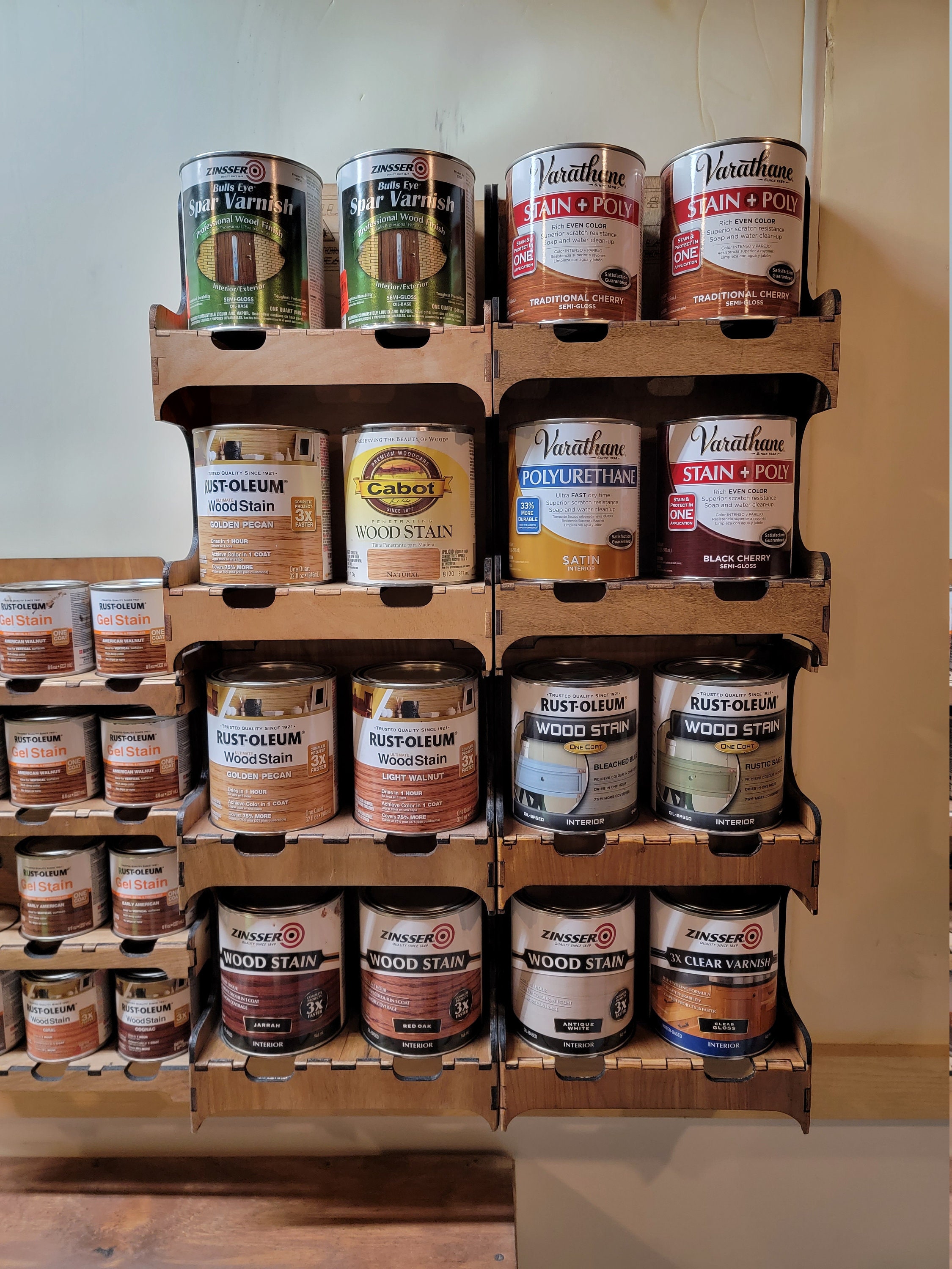 32oz Stain or Paint Can Display Wall Rack Etsy