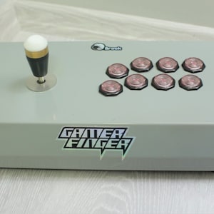 arcade stick stainless steel with gamer finger buttons