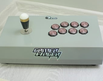 arcade stick stainless steel with gamer finger buttons