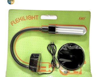 Vintage rote Flexilight-Tischleuchte aus den 1980er Jahren, Originalverpackung, Design von L&S Illumination®