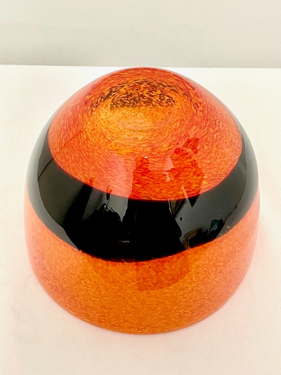 Vintage Murano Glass Centerpiece Vase, Made in Italy From 70s