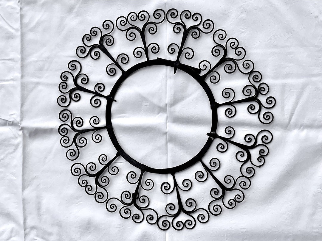 Handcrafted Wrought Iron Plate Holder Wall Decoration Etsy