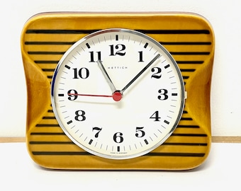 German ceramic wall clock | vintage 70s | design Hettich
