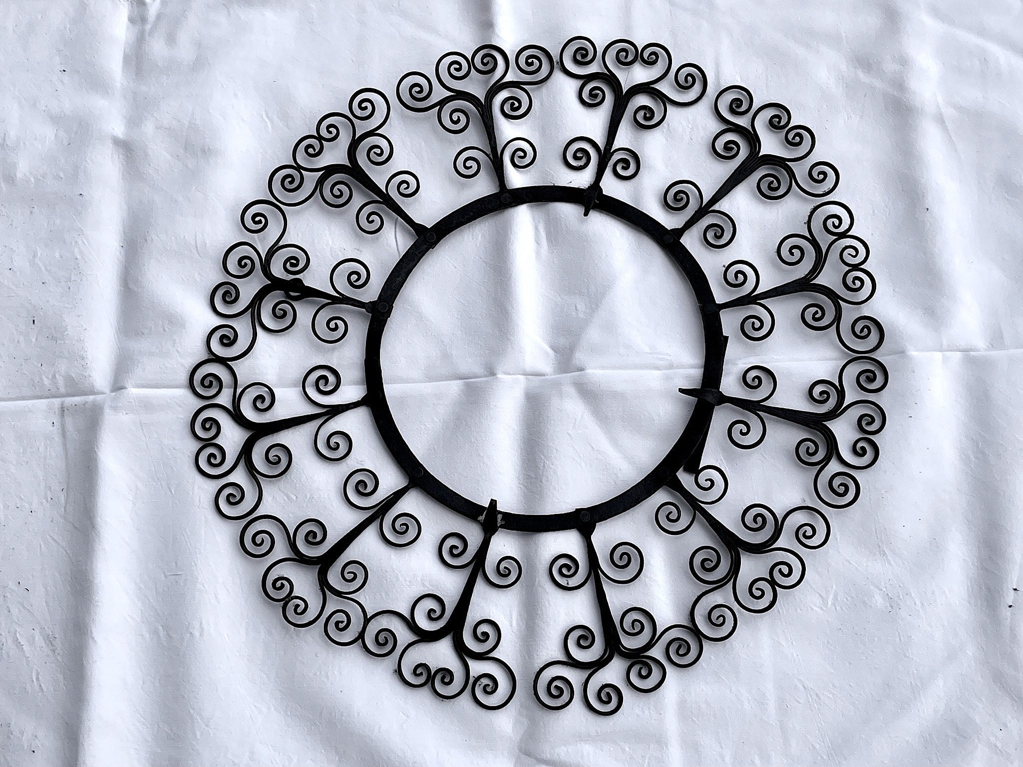 Handcrafted Wrought Iron Plate Holder Wall Decoration Etsy