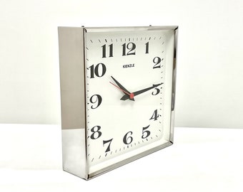 Industrial style square wall clock | vintage 60s | Kienzle