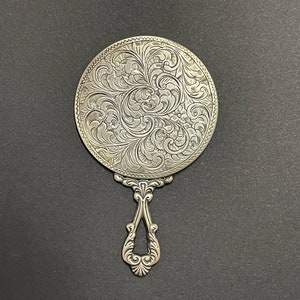 Vintage Silver Handbag Mirror