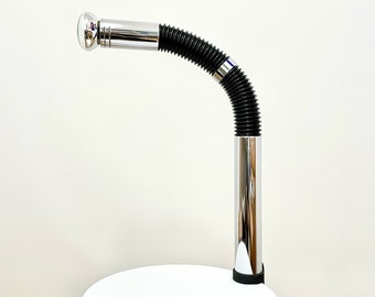 Chrome clamp lamp | flexible neck table lamp | vintage lamp from the 70s