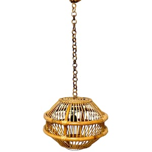 Bamboo ceiling light | 60&#39;s vintage | Italy
