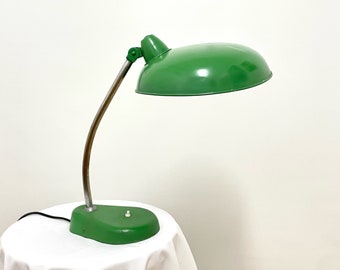Vintage Table Lamp | 50s | Green Ministerial | Mid-Century