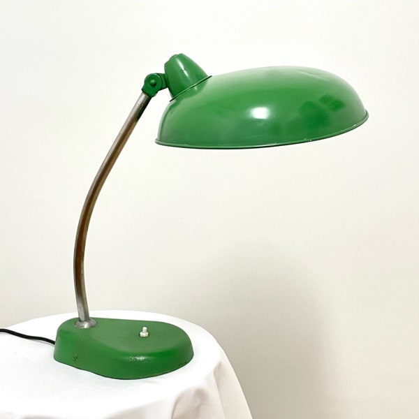 Lampe de table verte | millésime des années 50 | ministériel | Milieu du siècle