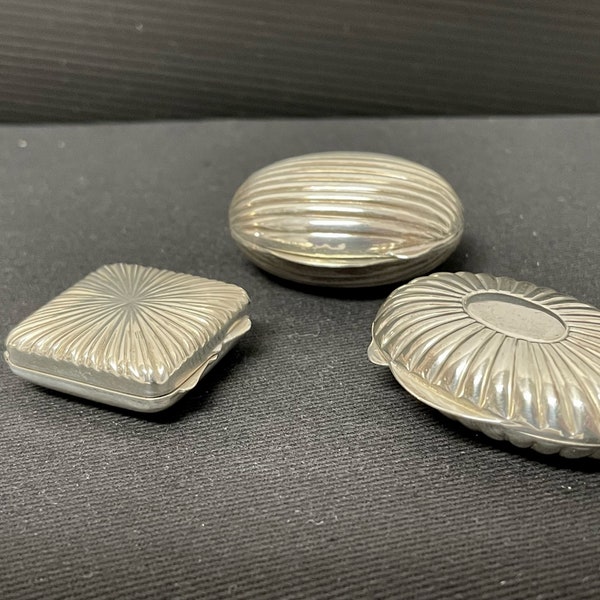 Pillendoosje in 800 zilver - set van 3 doosjes | vintage jaren 60