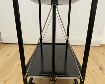 Bremshey – Chariot De Bar/porte-bouteilles Pliable Vintage – 2 étagères Transparentes – Années 70-80