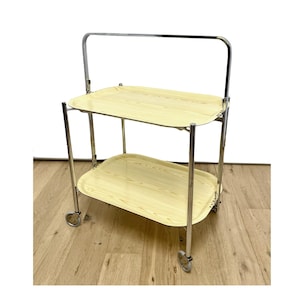 Vintage-Servierwagen | helles Holz | 70er | hergestellt in Italien | Schnelles Modell